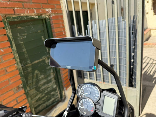 SOPORTE CARPURIDE EXTRAÍBLE con LLAVE para BARRA de moto GPS, Carplay, Smartphone, etc...