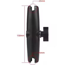 Soporte de montaje RAM. Compatible con soporte de brazo de doble enchufe de bola de 1 pulgada y 25mm para abrazadera de cámara de acción de motocicleta