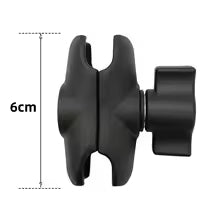 Soporte de montaje RAM. Compatible con soporte de brazo de doble enchufe de bola de 1 pulgada y 25mm para abrazadera de cámara de acción de motocicleta