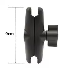 Soporte de montaje RAM. Compatible con soporte de brazo de doble enchufe de bola de 1 pulgada y 25mm para abrazadera de cámara de acción de motocicleta